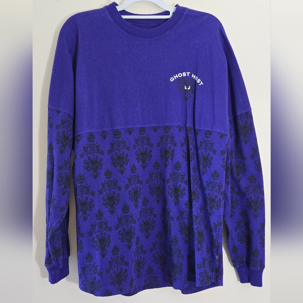 Disney Parks Haunted Mansion Wallpaper Ghost Host Spirit Jersey Size Medium